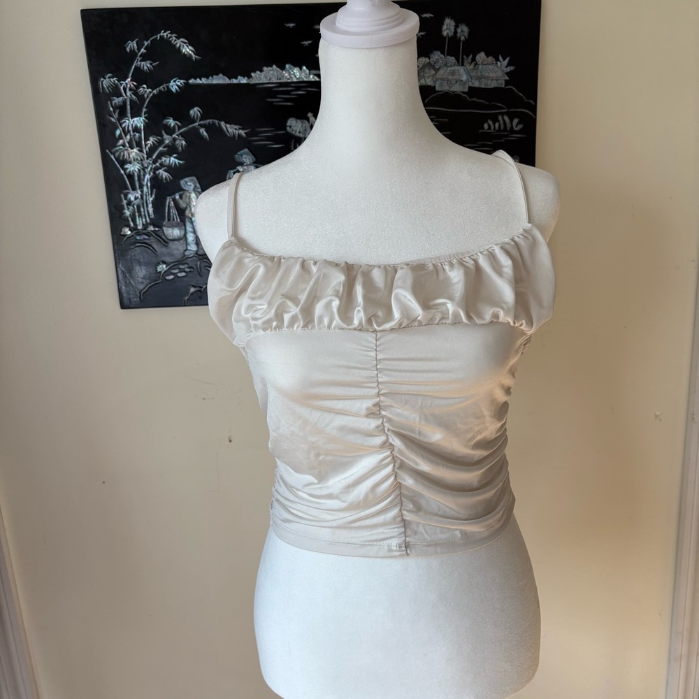 Urban Outfitters elegant satin ruffled top